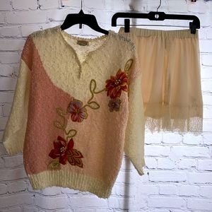 Lindsey Blake Vintage 80s appliqué sweater medium